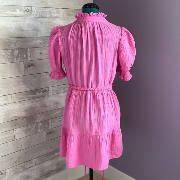 NWT GAP 100% Cotton Puff Sleeve Ruffled Dress - Picture 2 of 10